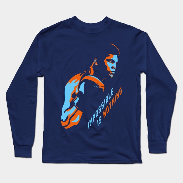 Impossible is Nothing - Muhammad Ali Tribute Long Sleeve T-Shirt by AllriotOutlet